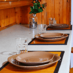 Kitchen table meal chalet decelles