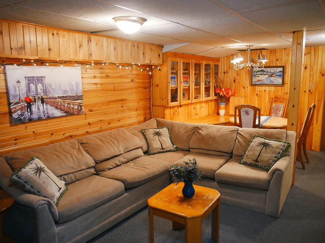 beautiful living room cozy Ste Marie Lake
