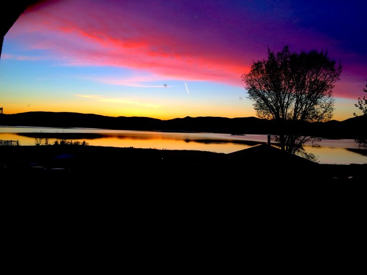 sunset lac sainte marie
