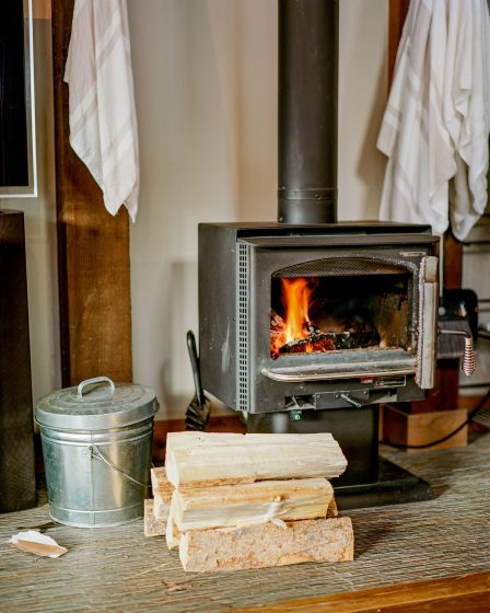fireplace warm cozy Quebec winter